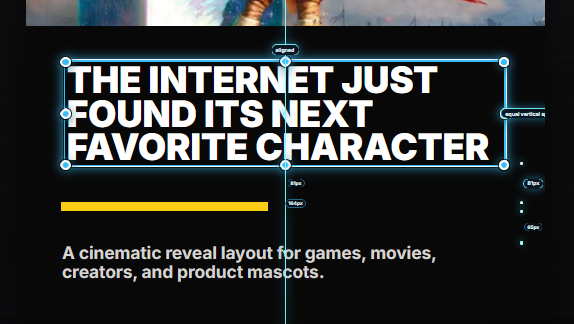Precise visual editing in Cine